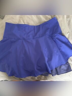Athleta Purple-Blue Skater Skirt with Built-In Shorts